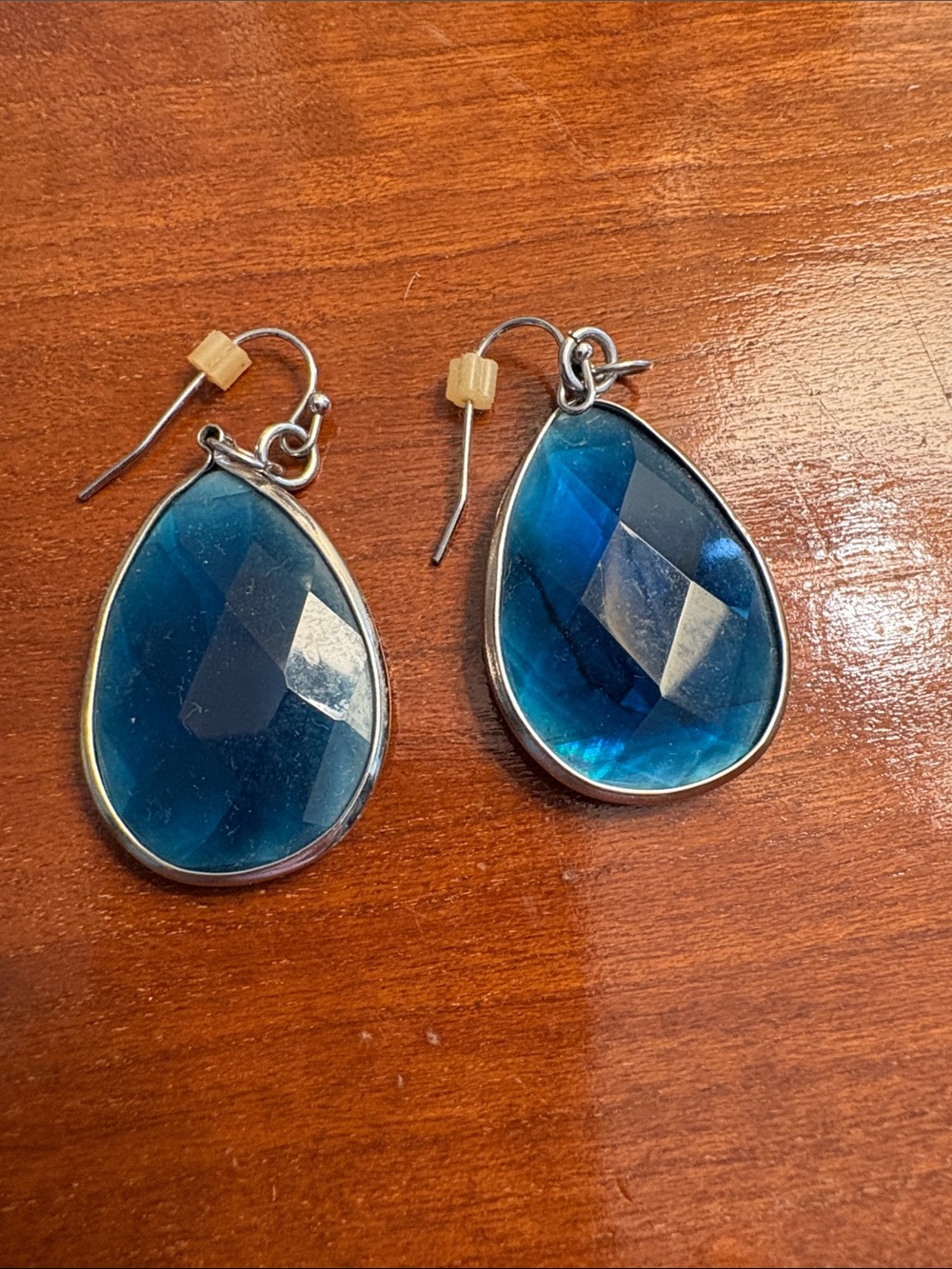 Blue Teardrop Dangle Earrings - Women Jewelry - Picture 1 of 4